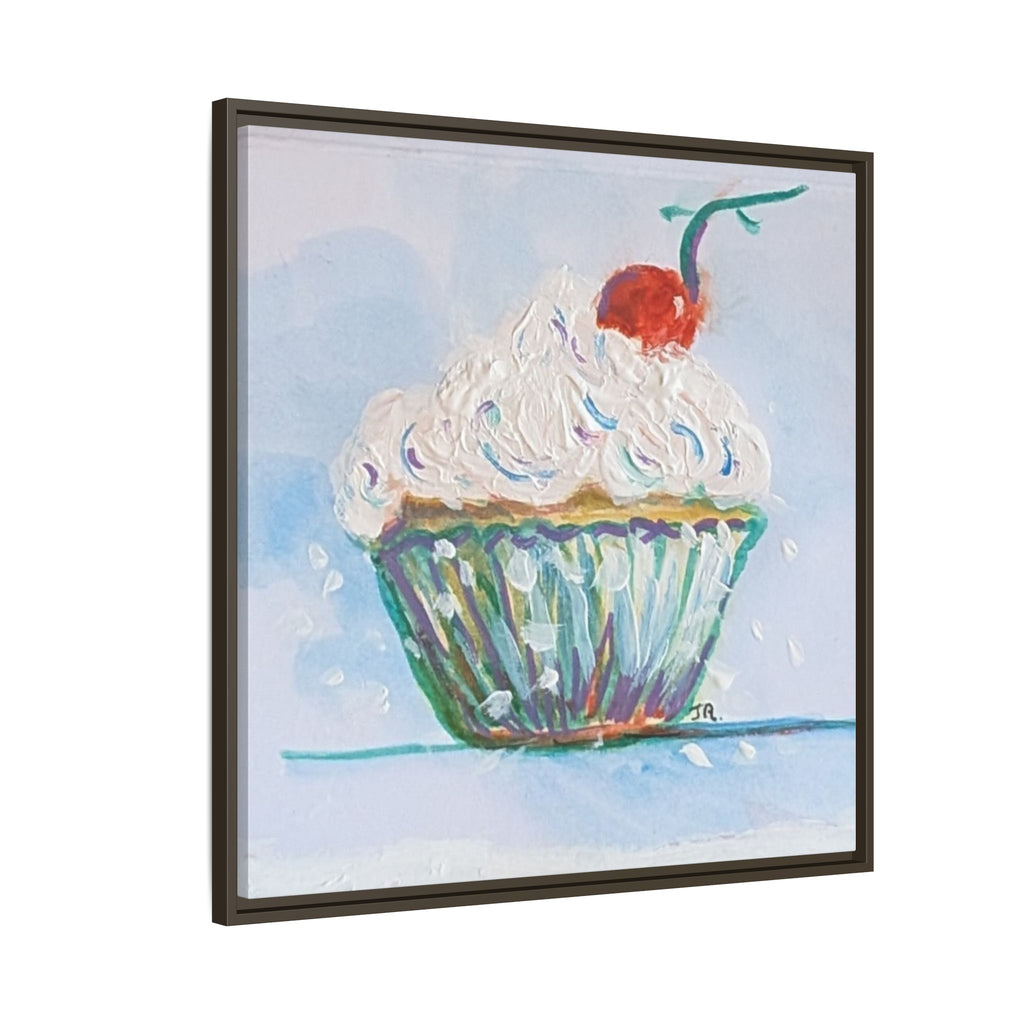 Cupcake Canvas Art Print — Framed Matte Wall Decor