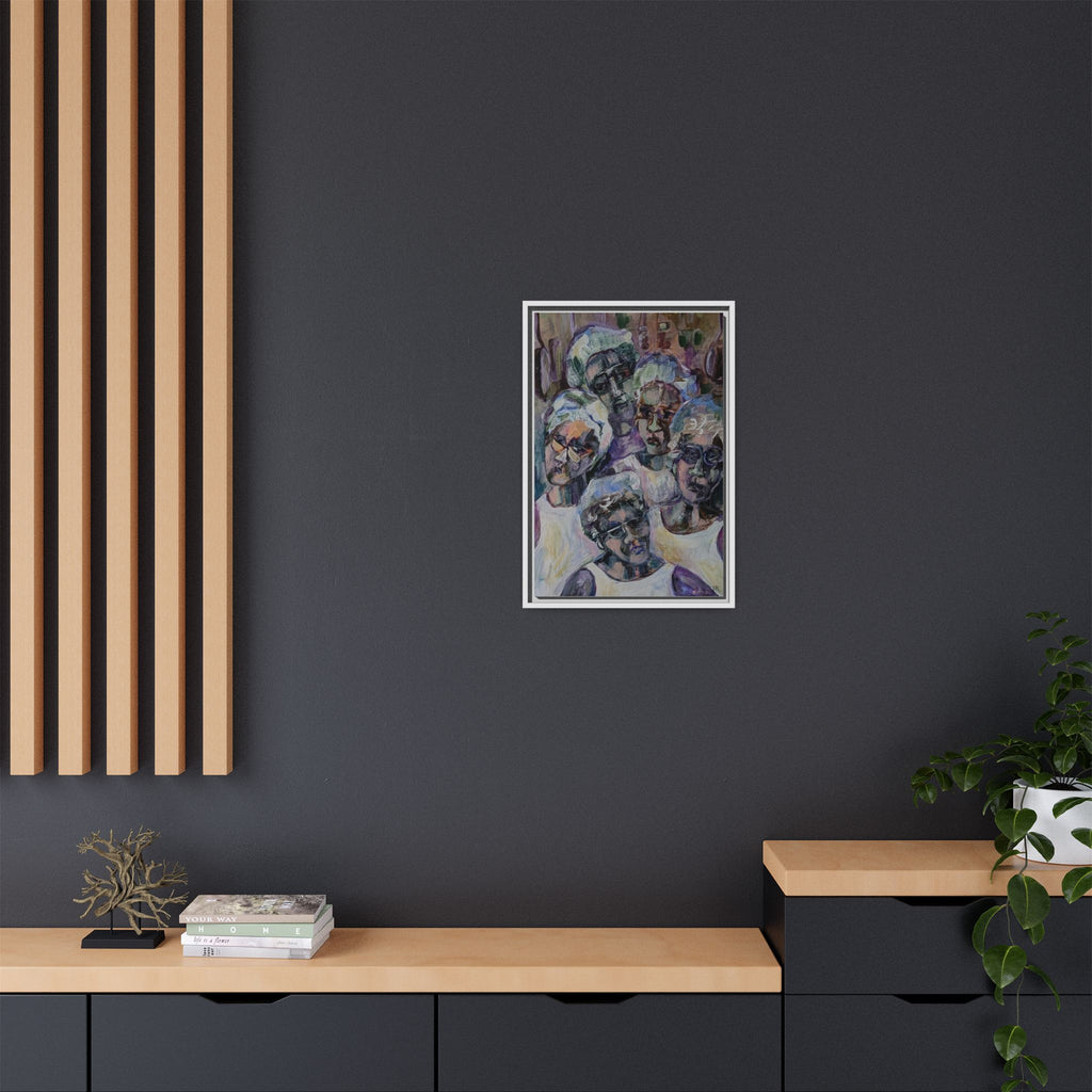Copy of Framed Matte Canvas Print — Tropical Market Woman Watercolor Art
