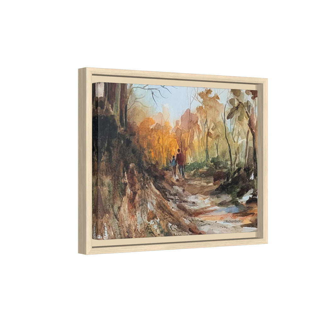 "Into the woods" by JR Framed Matte Canvas,   Multi-color frames)