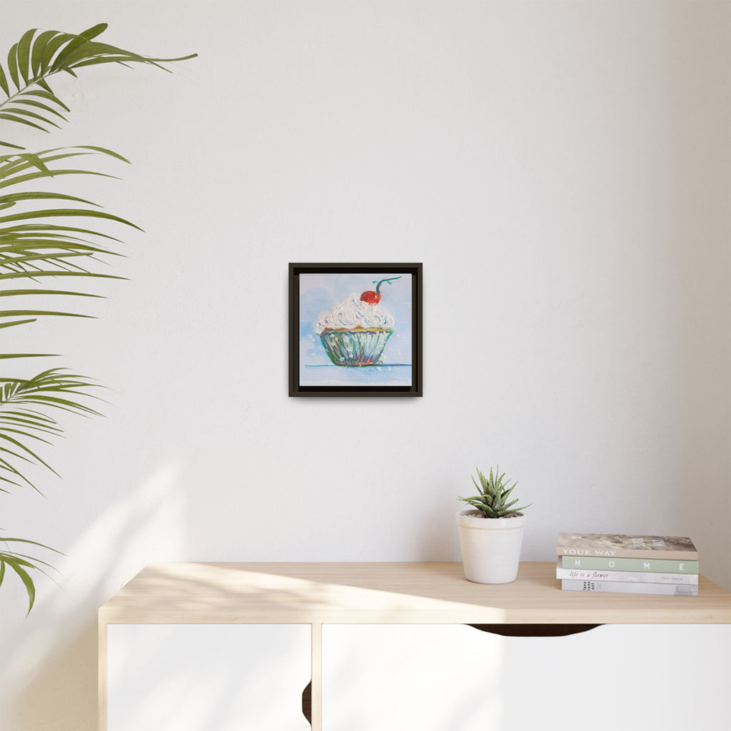Cupcake Canvas Art Print — Framed Matte Wall Decor