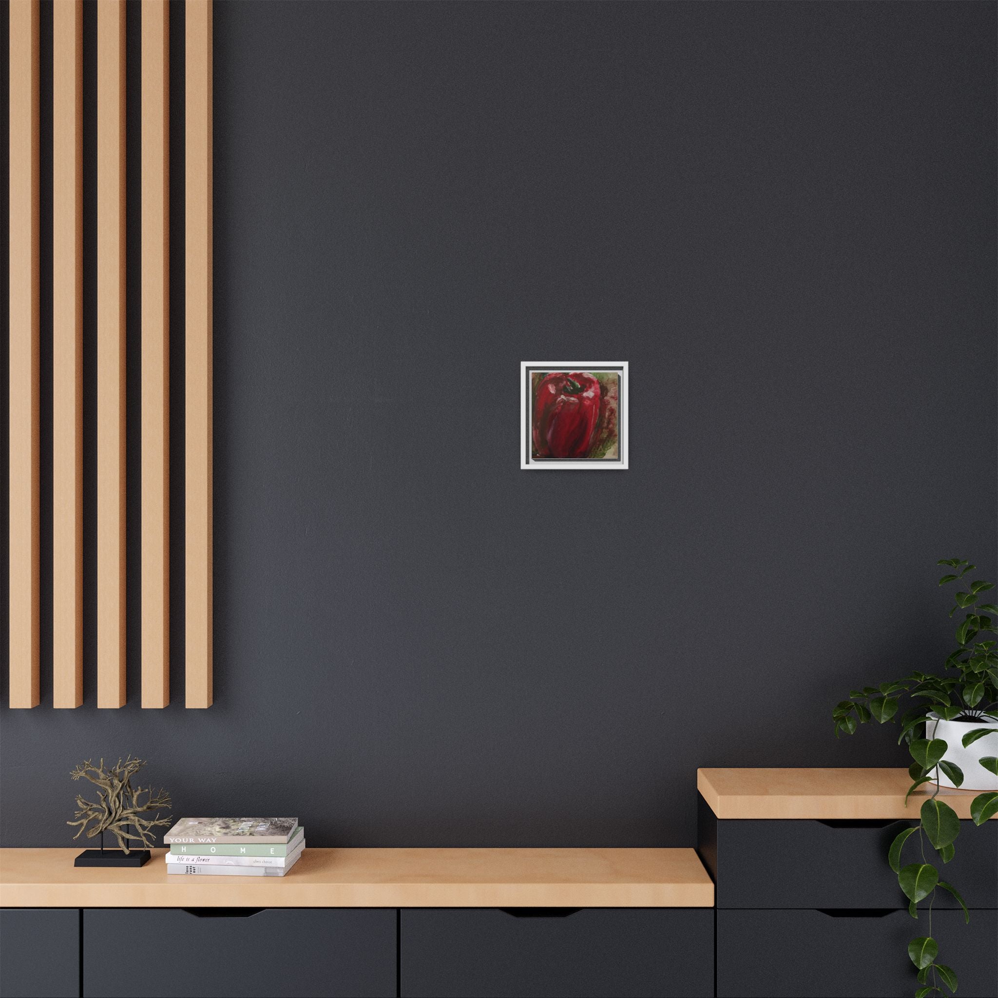 Red Bell Pepper Painting Matte Canvas