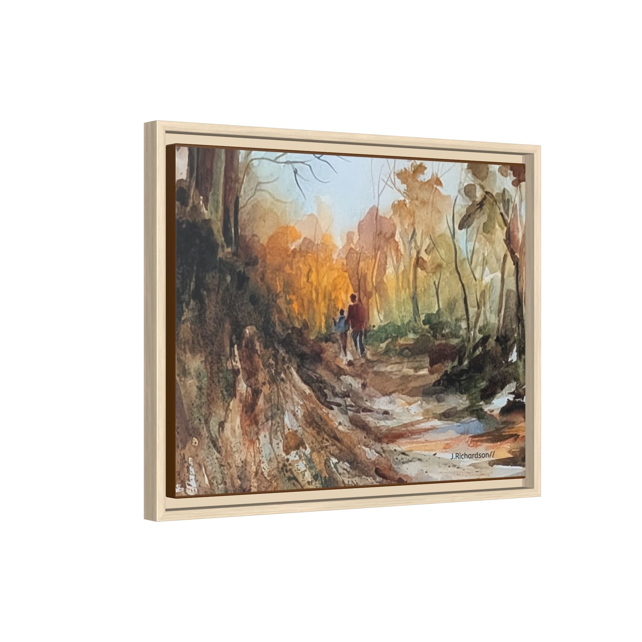 "Into the woods" by JR Framed Matte Canvas,   Multi-color frames)