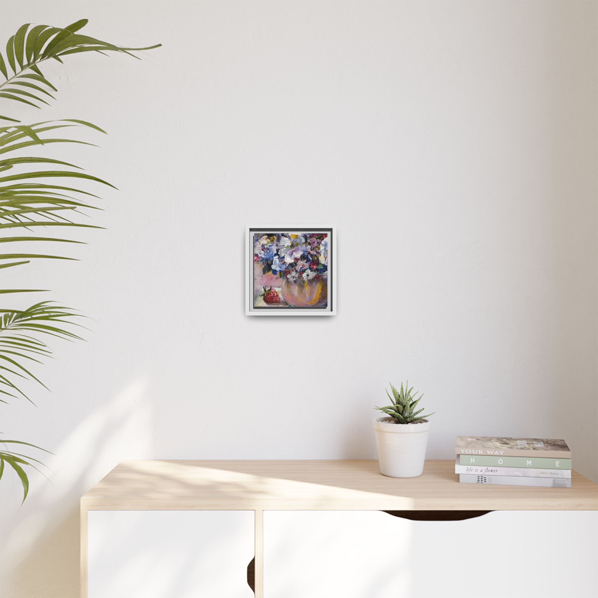 Framed Floral Still Life Matte Canvas Print