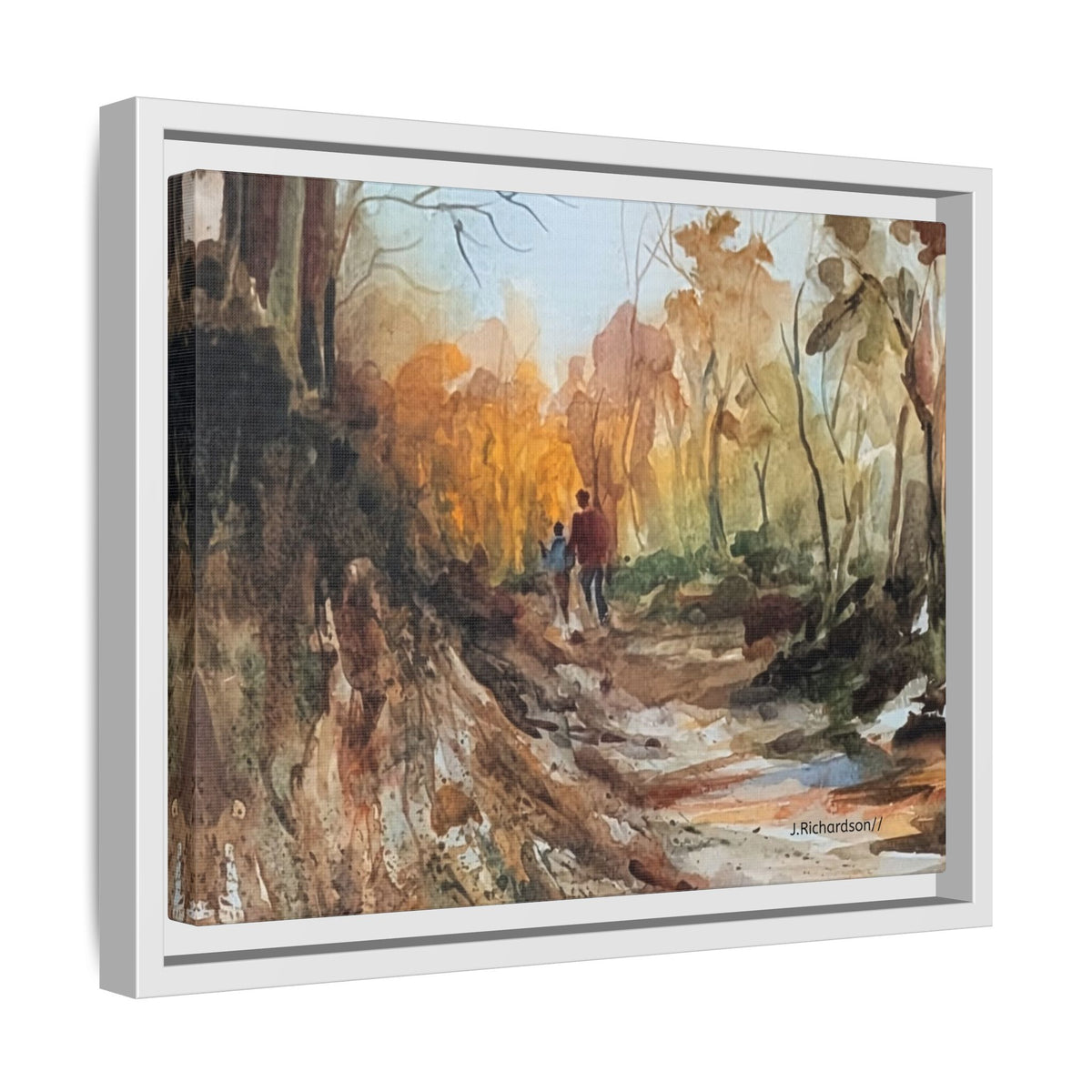 "Into the woods" by JR Framed Matte Canvas,   Multi-color frames)
