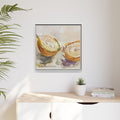 Onion Cut Watercolor Canvas Framed Wall Art | Matte Canvas, Framed