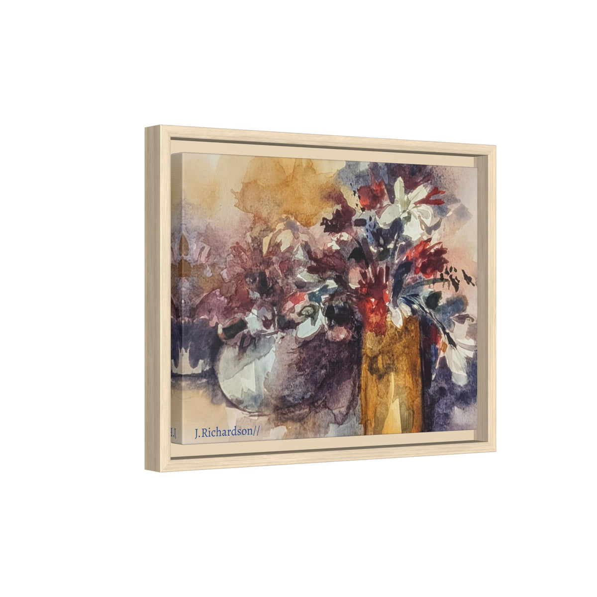 Floral still life Framed Matte Canvas Wall Art