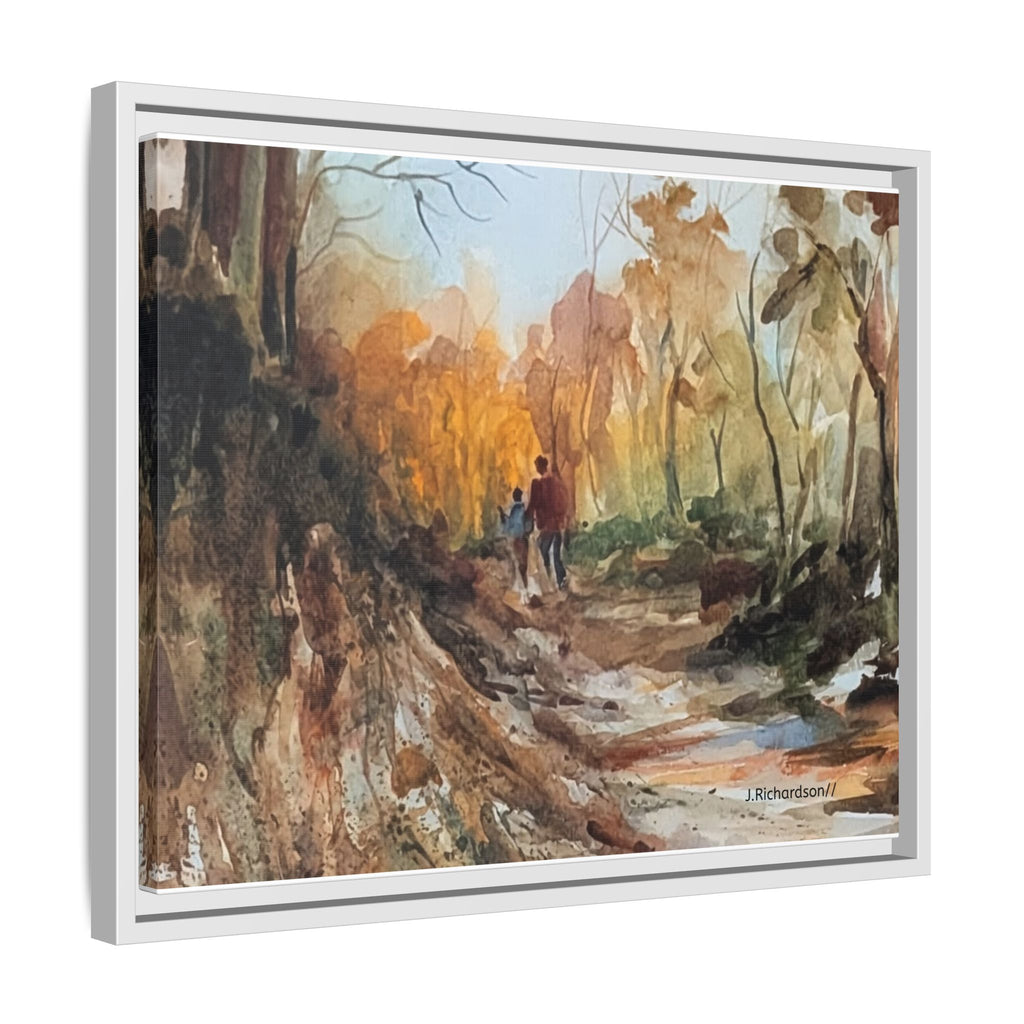 "Into the woods" by JR Framed Matte Canvas,   Multi-color frames)
