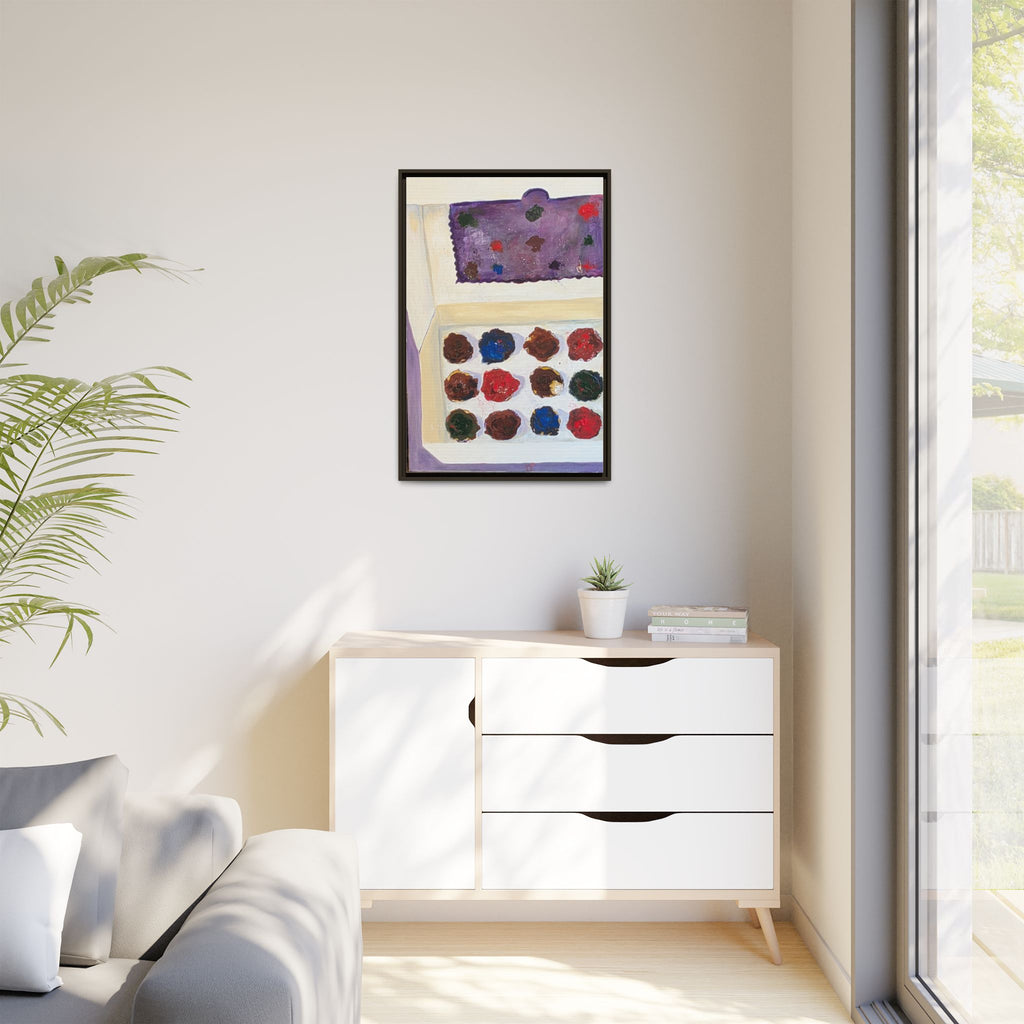 Box of Cupcakes — Framed Matte Canvas Wall Art
