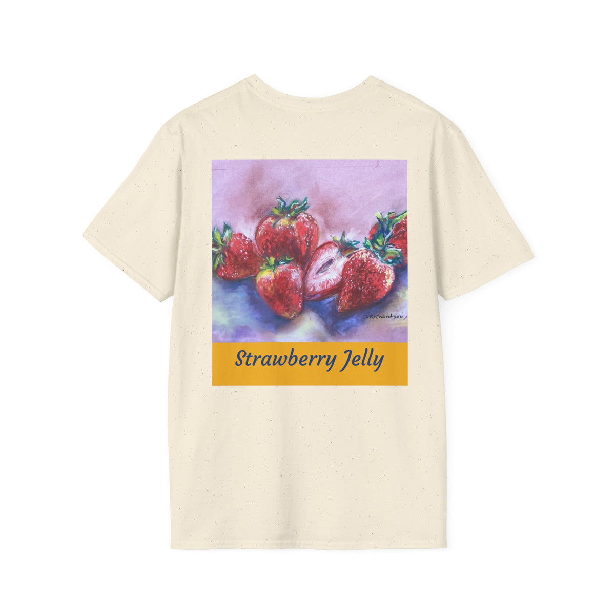 Strawberry Pastel Back Logo T-shirt | Minimal Script Chest Logo Tee