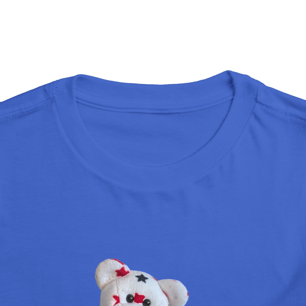Beanie Bear Patriotic Toddler Tee —2T - 5T Patriotic Bald Eagle "USA 2026" Graphic