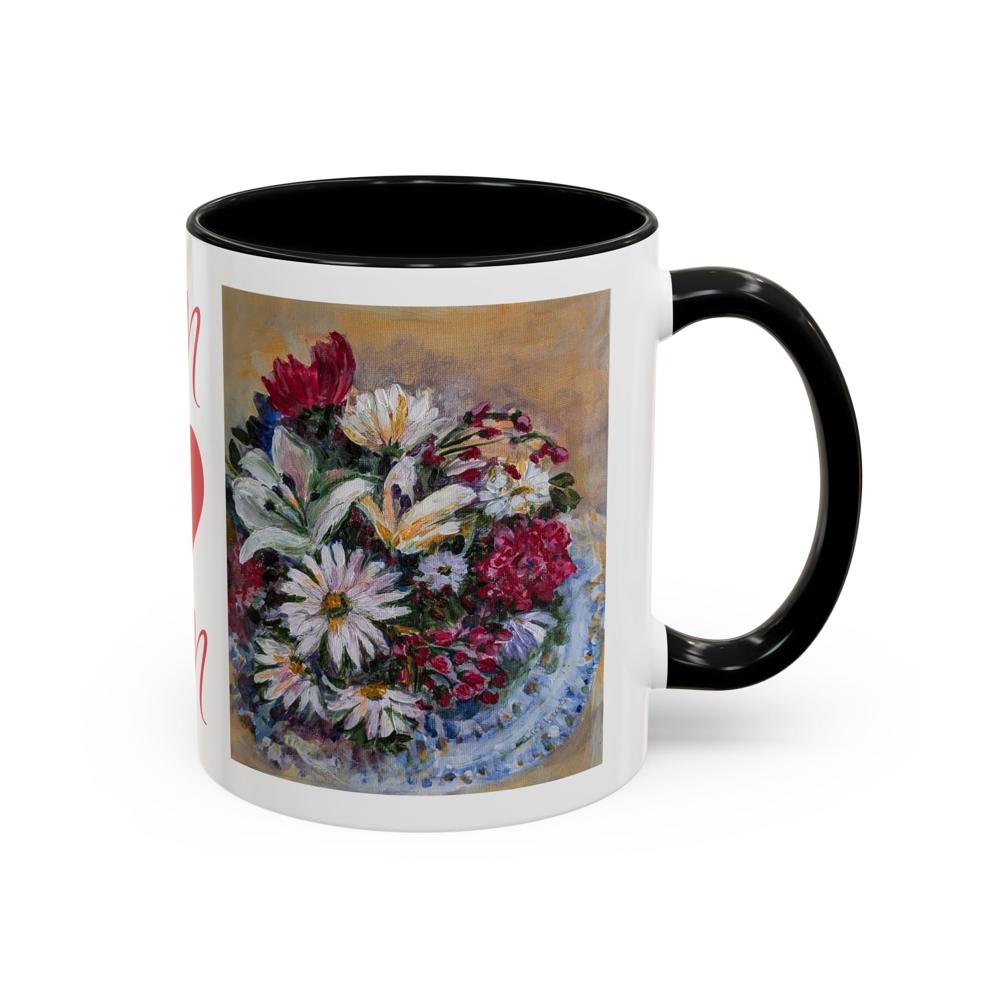 MOM Floral Bouquet Accent Coffee Mug — Chose  Interior 11/15oz