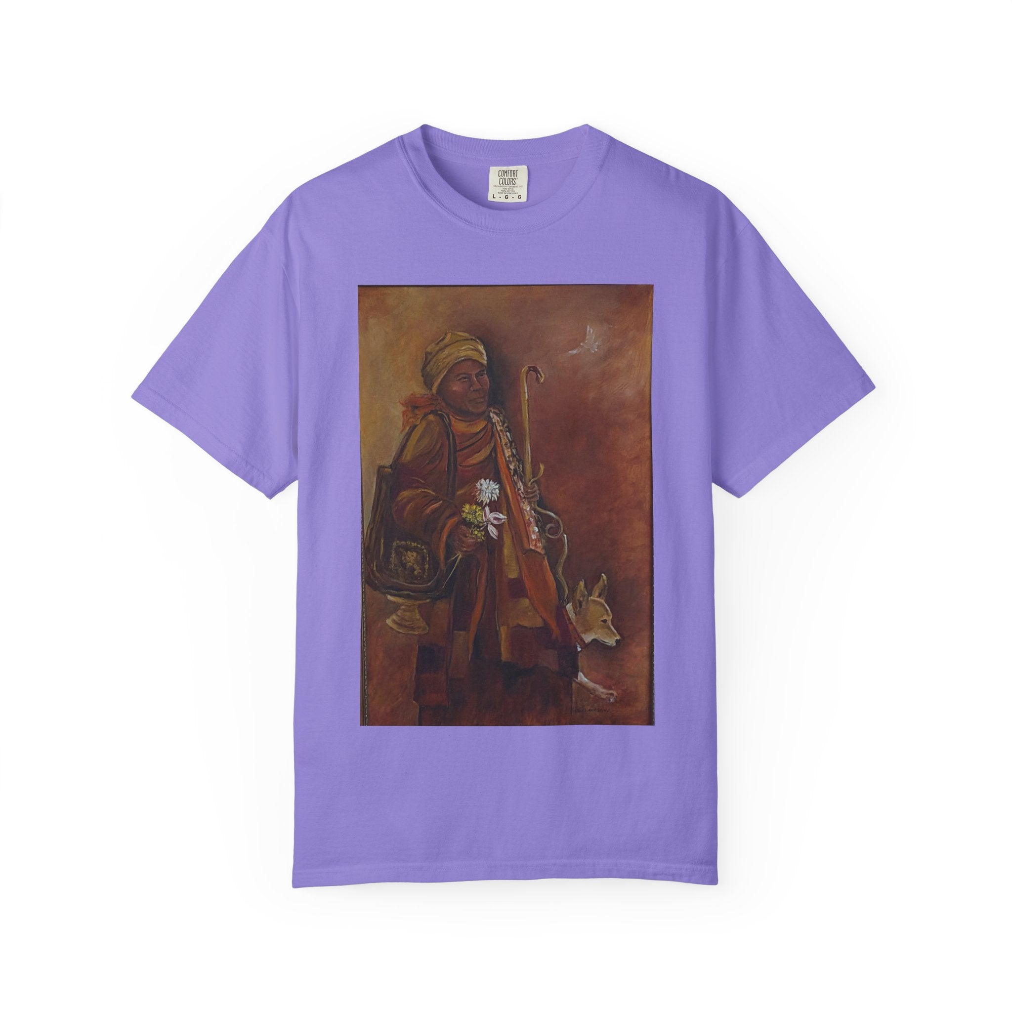 "Walk for Peace" front design,  Unisex, Garment-Dyed T-shirt
