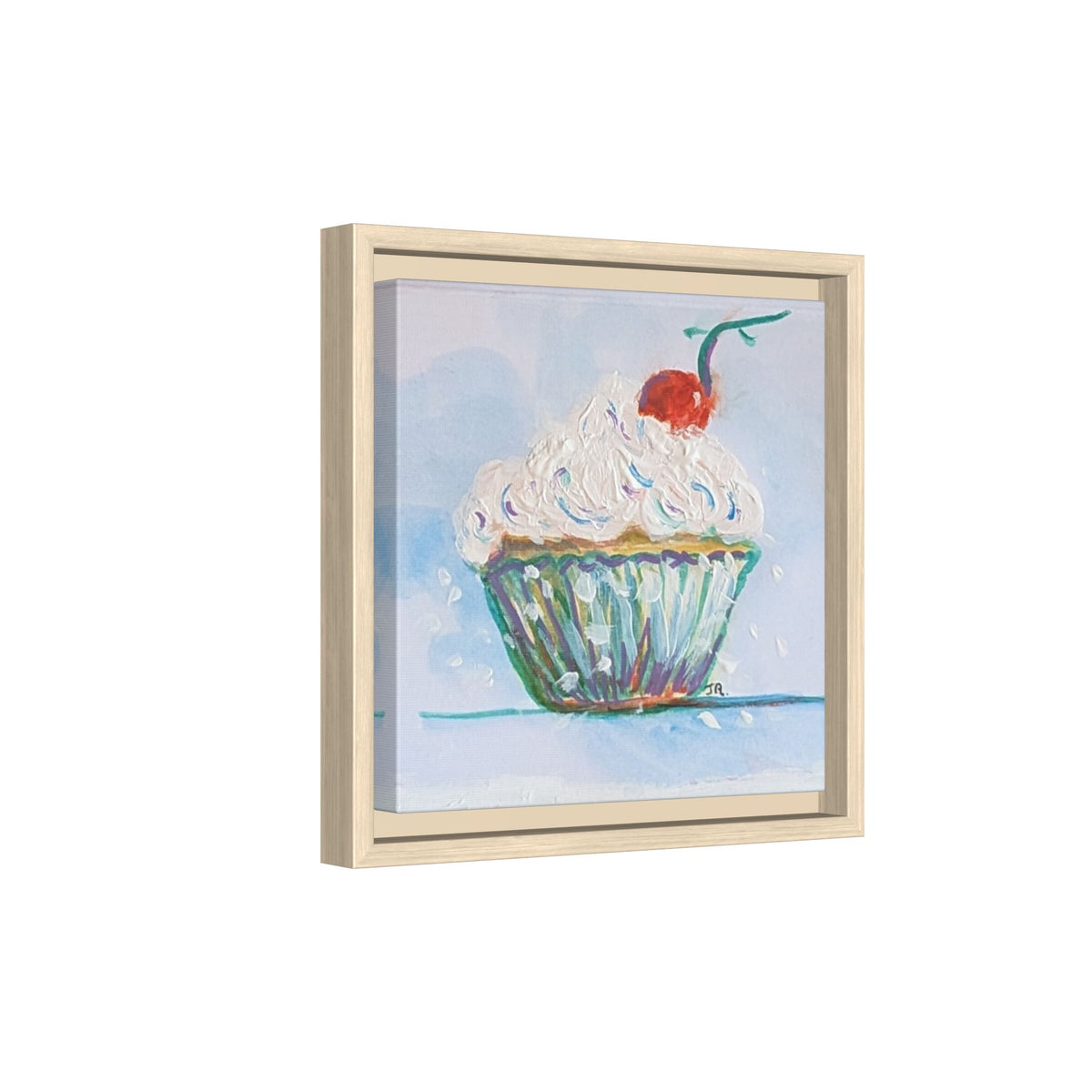 Cupcake Canvas Art Print — Framed Matte Wall Decor