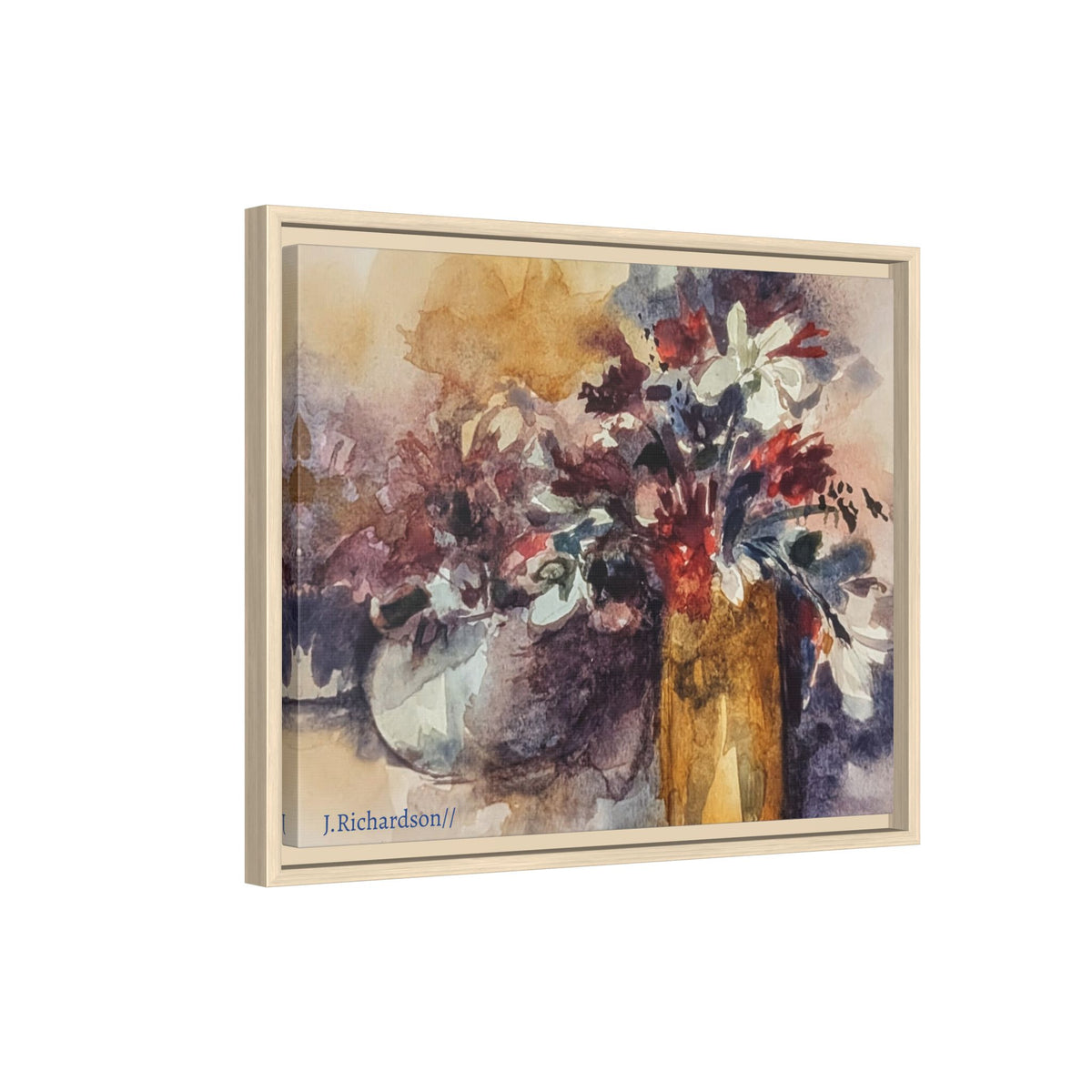 Floral still life Framed Matte Canvas Wall Art