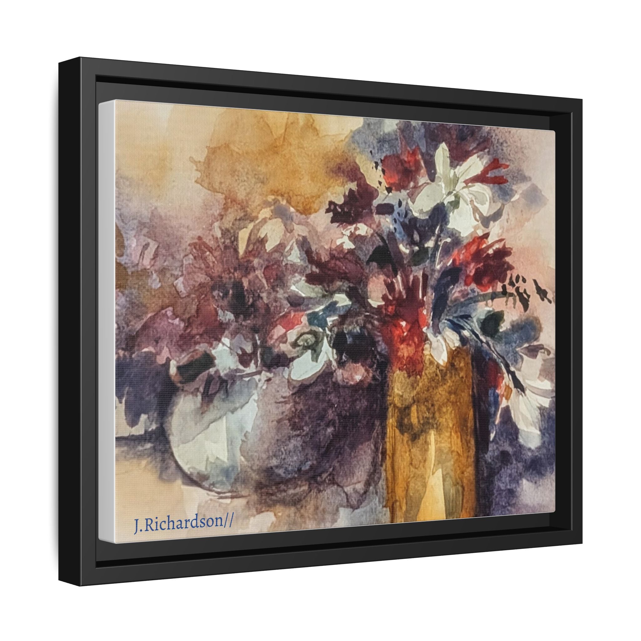 Floral still life Framed Matte Canvas Wall Art